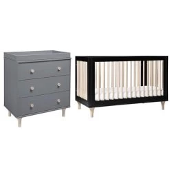 Babyletto Lolly Cot + Mattress + Dresser -Baby Care Shop 102754 SD BKNT GYNT