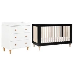Babyletto Lolly Cot + Mattress + Dresser -Baby Care Shop 102754 SD BKNT WNT