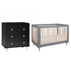Babyletto Lolly Cot + Mattress + Dresser -Baby Care Shop 102754 SD GYNT BKNT