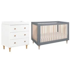 Babyletto Lolly Cot + Mattress + Dresser -Baby Care Shop 102754 SD GYNT WNT