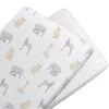 Living Textiles Savanna Bassinet Fitted Sheet Jersey 2pk