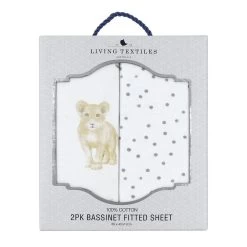 Living Textiles Savanna Bassinet Fitted Sheet Jersey 2pk -Baby Care Shop 115216 0d7f5f69 5969 4e10 9117 0f4098de0399