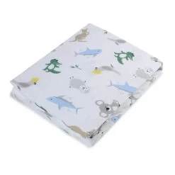 Bubba Blue Aussie Animals Jersey Cot Fitted Sheet