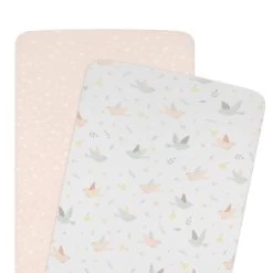 Living Textiles Ava Co-Sleeper Fitted Sheet Jersey 2pk