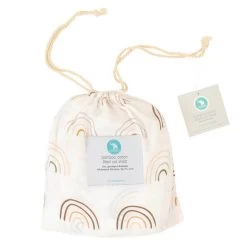 All4Ella Bamboo Cotton Cot Sheet Earth Rainbow