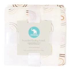 All4Ella Hooded Baby Towel Earth Rainbow