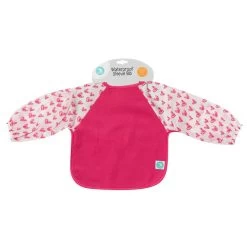 All4Ella Long Sleeve Waterproof Bib Heart Pink
