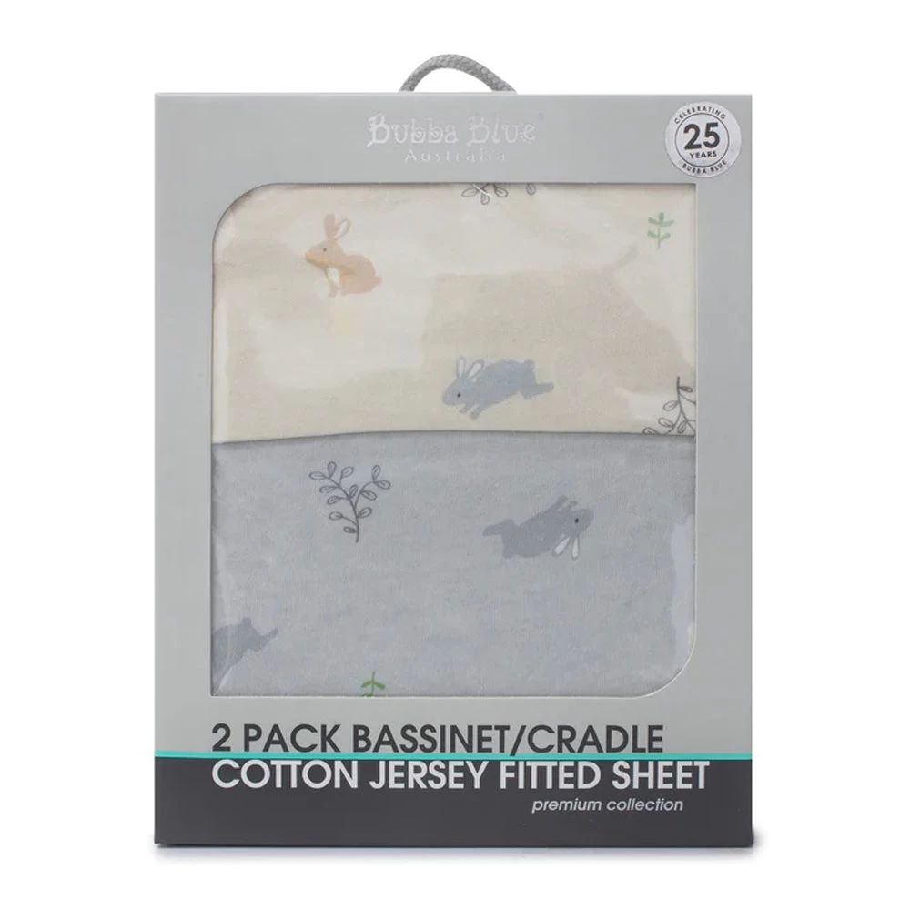 Bubba Blue Bunny Forest Bassinet Fitted Sheet 2pk 3 Bubba Blue Bunny Forest Bassinet Fitted Sheet 2pk