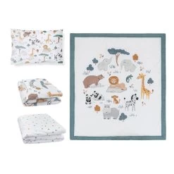 Lolli Living Day At The Zoo Nursery Set 4pc