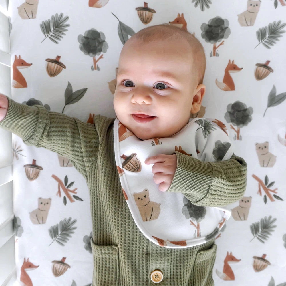 Living Textiles Forest Retreat Cot Fitted Sheet Jersey 2pk 6 Living Textiles Forest Retreat Cot Fitted Sheet Jersey 2pk - Image 4