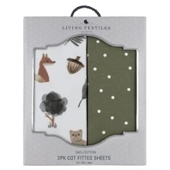 Living Textiles Forest Retreat Cot Fitted Sheet Jersey 2pk 15 Living Textiles Forest Retreat Cot Fitted Sheet Jersey 2pk -Baby Care Shop 127189 dc26b408 c9df 4cca a32e 7f0ecb6ff221