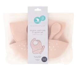 All4Ella Silicone Bib With Spoon & Reusable Bag Sand -Baby Care Shop 127337 1bf6494e b16d 4161 b518 a8e454baf12f