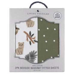 Living Textiles Forest Retreat Bassinet Fitted Sheet Jersey 2pk -Baby Care Shop 127344 bfcf9d1d 6102 4b19 8482 bf21d25a9132