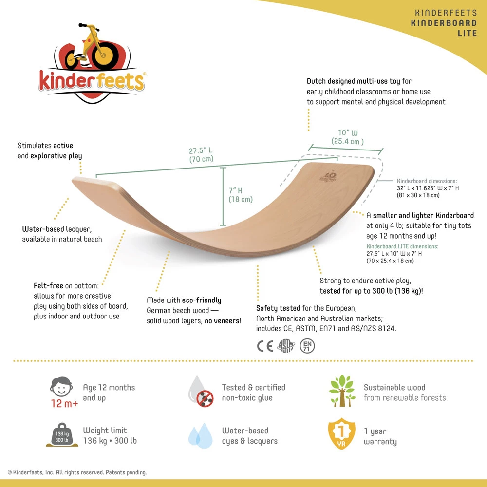 Kinderfeets Kinderfeet Kinderboard Lite Balance Board 7 Kinderfeets Kinderfeet Kinderboard Lite Balance Board - Image 5