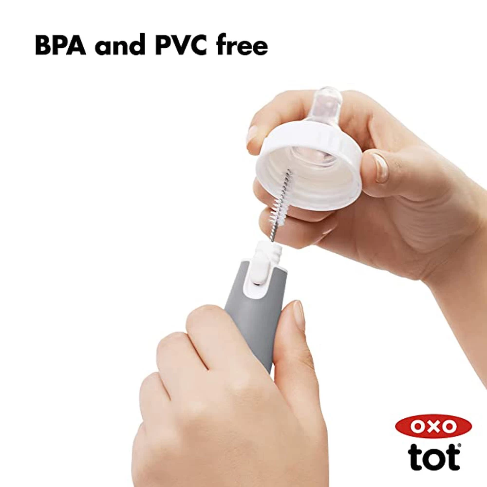 OXO Tot Bottle Brush With Detail Cleaner & Stand 7 OXO Tot Bottle Brush With Detail Cleaner & Stand - Image 5