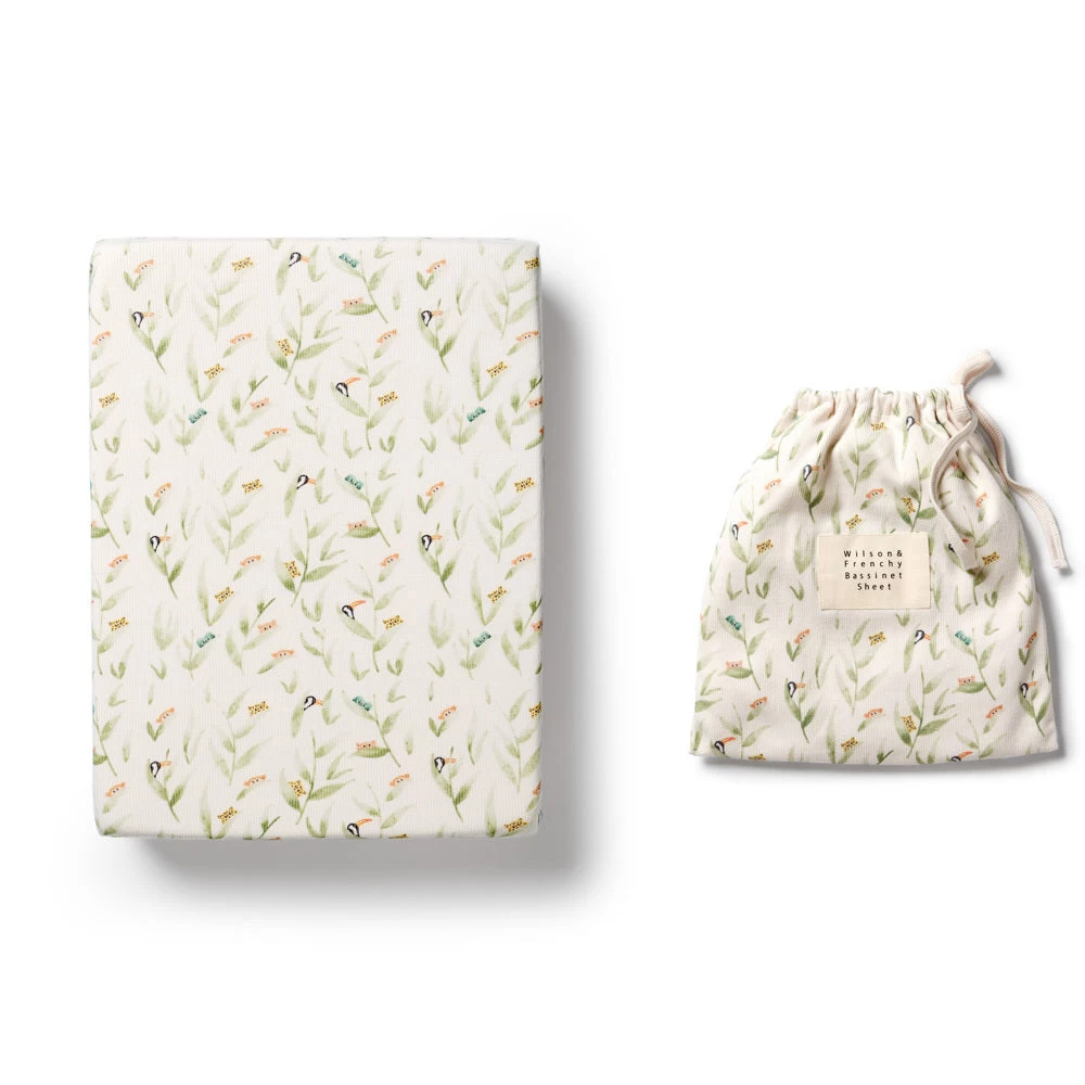 Wilson & Frenchy Organic Rib Bassinet Sheet Peekaboo 5 Wilson & Frenchy Organic Rib Bassinet Sheet Peekaboo - Image 3