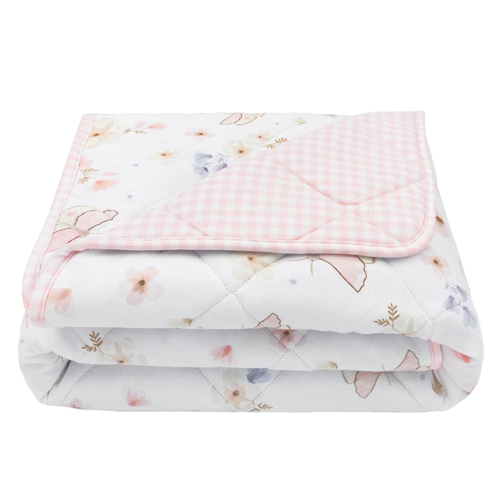 Living Textiles Butterfly Garden Reversible Jersey Cot Comforter 3 Living Textiles Butterfly Garden Reversible Jersey Cot Comforter