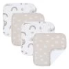 Living Textiles Happy Sloth Wash Cloths 4 Pack -Baby Care Shop 128564
