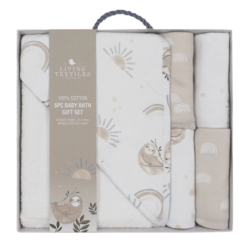 Living Textiles Bath Gift Set Happy Sloth 8 Living Textiles Bath Gift Set Happy Sloth - Image 6