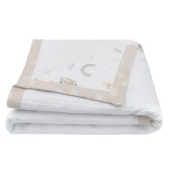 Living Textiles Happy Sloth Cot Waffle Blanket