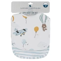Living Textiles Bibs Up Up & Away 2 Pack -Baby Care Shop 128579 280930d6 192a 4be9 8992 b498ccc769b4