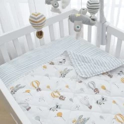 Living Textiles Up Up & Away Reversible Jersey Cot Comforter -Baby Care Shop 128584 1dc36e73 925d 4936 8b42 4de58b9940bb