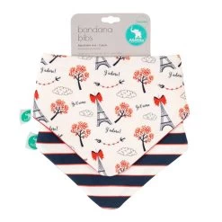 All4Ella Bandana Bibs 2pk Paris