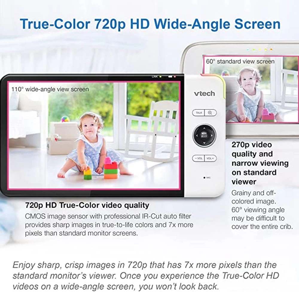 VTech BM7750HD 2 Camera Pan & Tilt Video & Audio Baby Monitor 4 VTech BM7750HD 2 Camera Pan & Tilt Video & Audio Baby Monitor - Image 2