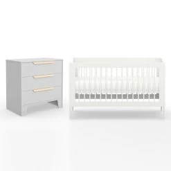 Babyrest Hague Cot + Dresser -Baby Care Shop 130324 GreyNatural GY