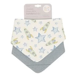 All4Ella Bandana Bibs 2pk Rocket
