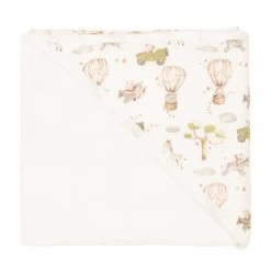 All4Ella Hooded Towel Organic Monkey Carnival