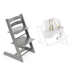 Stokke Tripp Trapp Chair + Baby Set -Baby Care Shop 131731 SGY WH