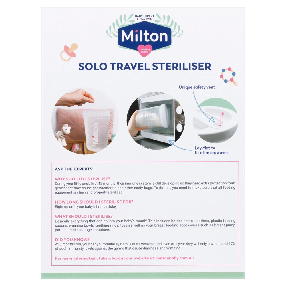 Milton Solo Travel Steriliser White 5 Milton Solo Travel Steriliser White - Image 3